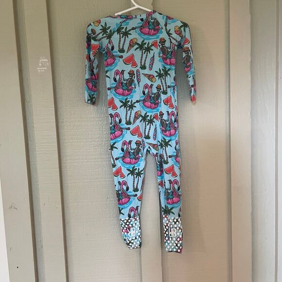 Bums & roses 12-18 months convertible romper sleeper bone chillin bamboo - Picture 6 of 7